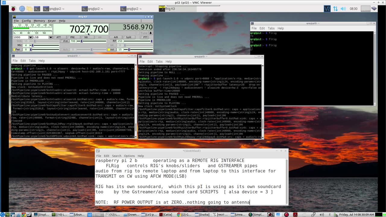 diy Remote Rig Audio over LAN - low latency setup for remote iambic CW operations