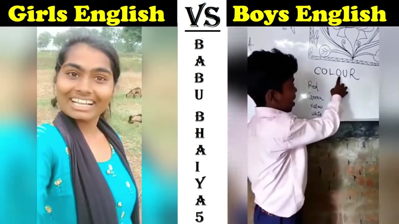 girls english vs boy english funny style dont miss end