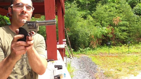 Charter Arms Target Pathfinder 22lr 8 Shot revolver at the range.