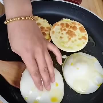 Eggs Pie with green chopped Onions