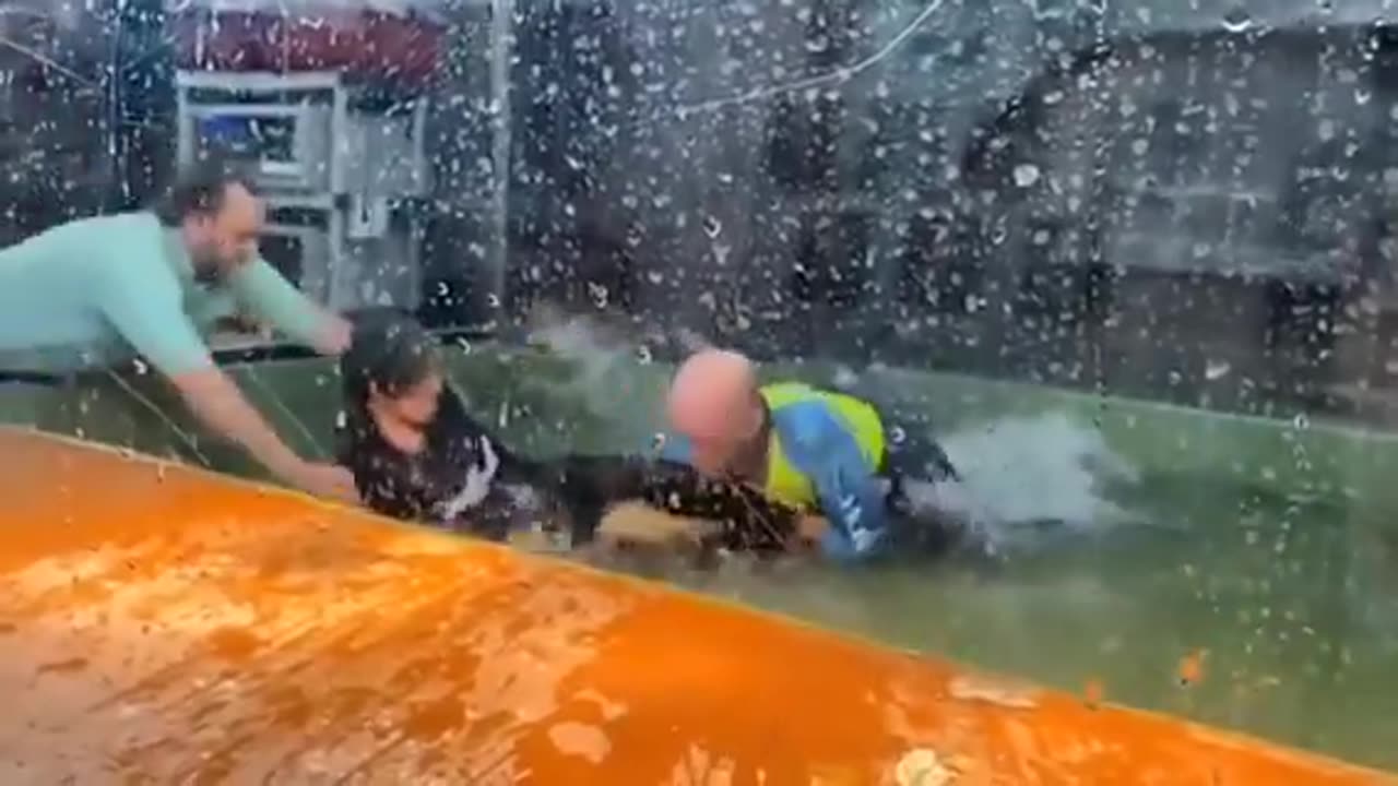 Crocodile attacks zoo keeper and a visitor jumps in the cage to help