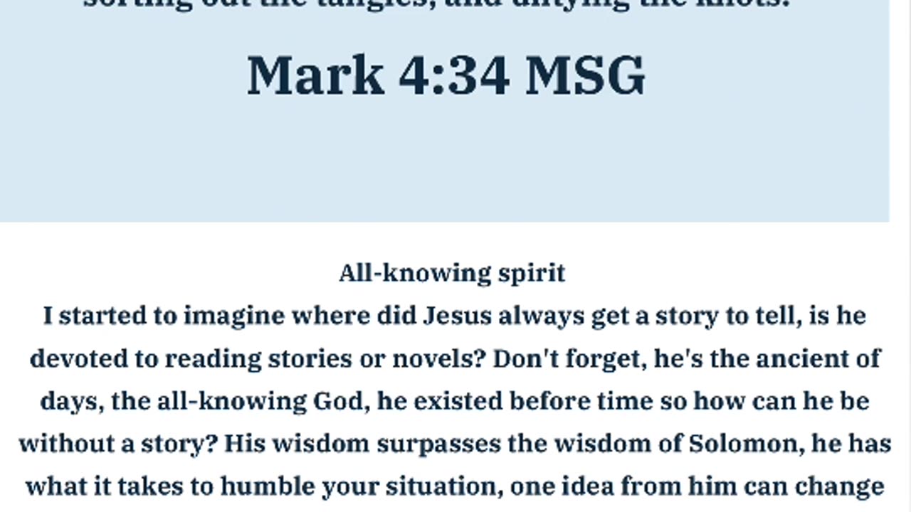 All-knowing spirit of God