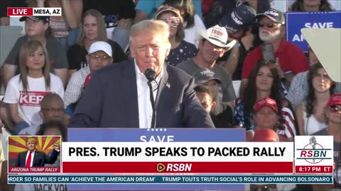 PRESIDENT DONALD TRUMP HOLDS RALLY IN MESA, AZ 10/9/22