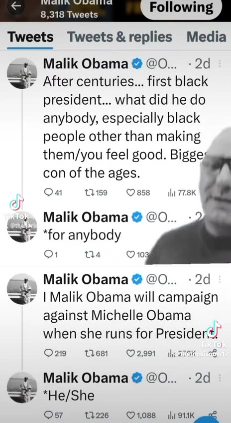 Malik Obama just admitted Michele is a he