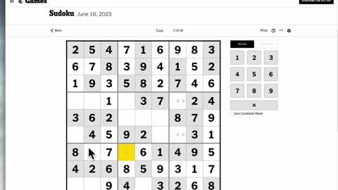 Sudoku 2023-06-16 easy