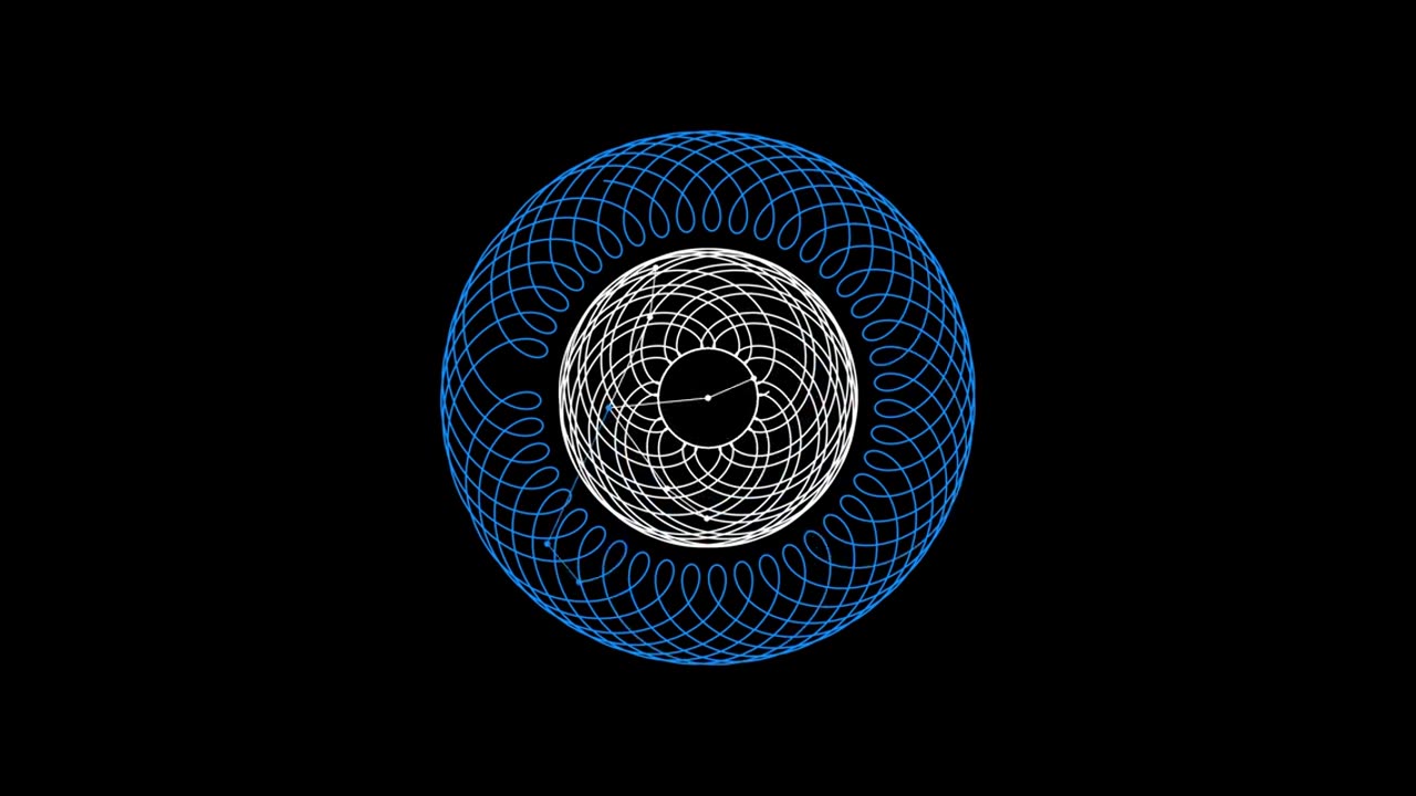 Satisfying Spirograph Animation 4K _ Music