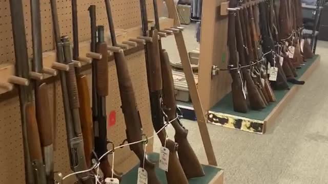 Visiting the gun shop...