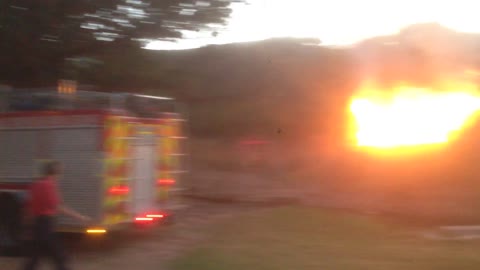 Forest cabin burns down in a matter of minutes