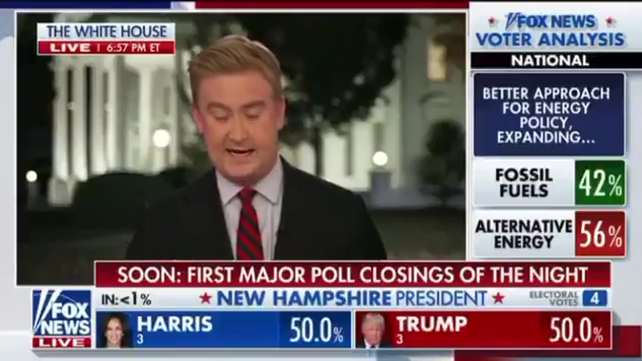 PETER DOOCY: Biden is staying in the White House watching the election results on TV.