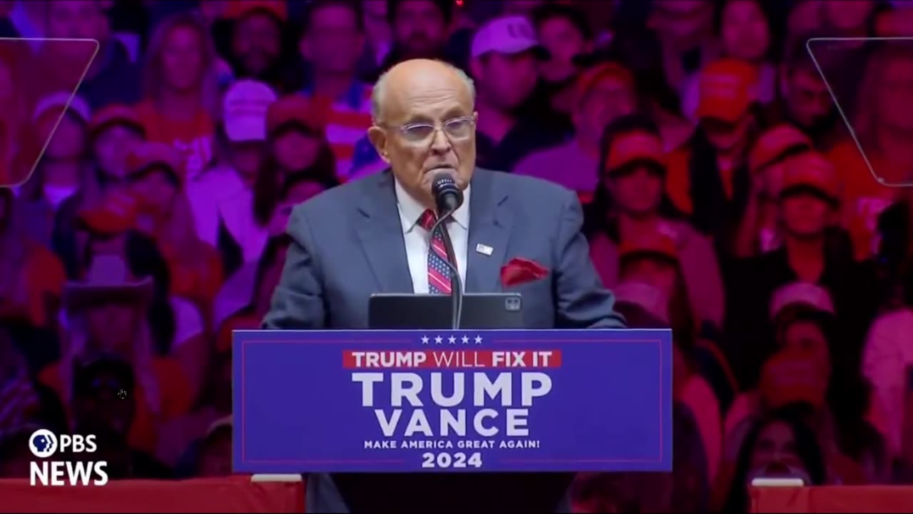 Giuliani at Trump's rally 'Donald Trump's on the side of Israel'