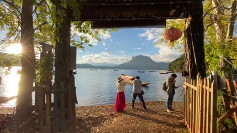 Meet the most beautiful Lugu Lake Goddess Bay in the most beautiful season