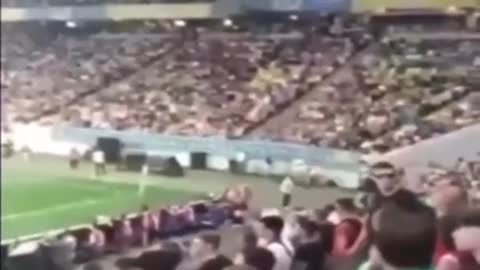 Just some Ukrainian football fans having a good time