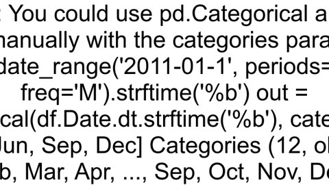 How to create a categorical column of month names with incomplete months