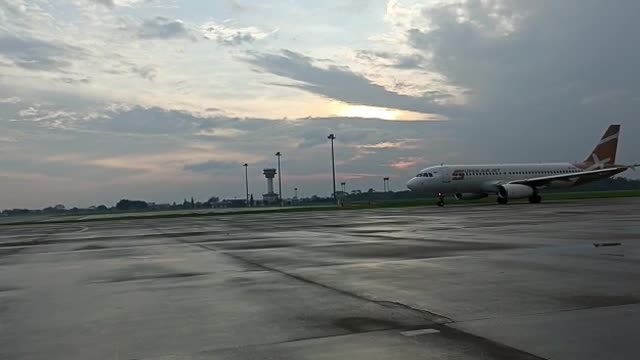 Board the Lion Air flight at Kualanamu Airport, Medan