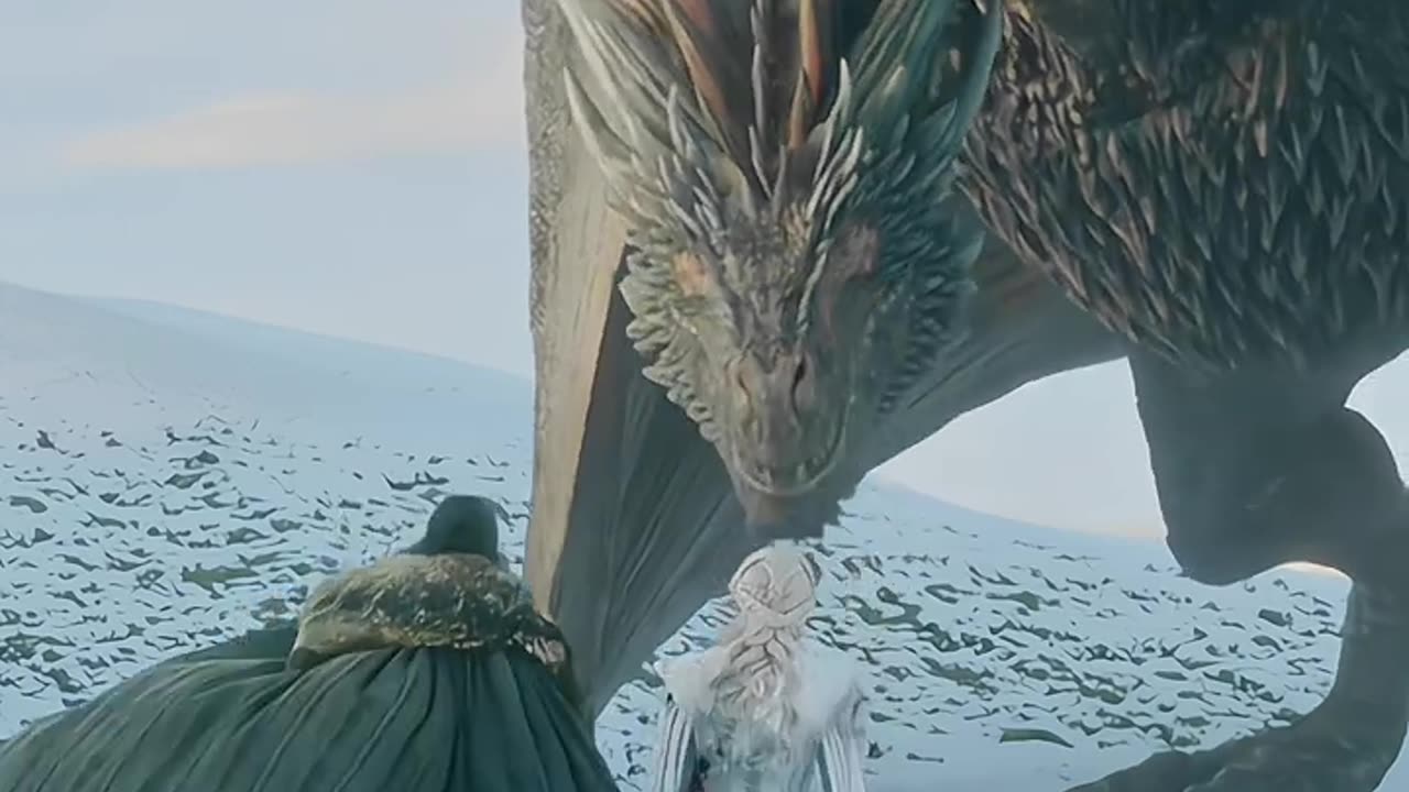 DAENERYS TARGARYEN & DRAGONJON SNOW 😮#daenerystargaryen