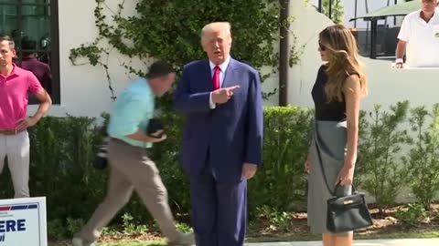 Trump tells media in Palm Beach that he voted for DeSantis