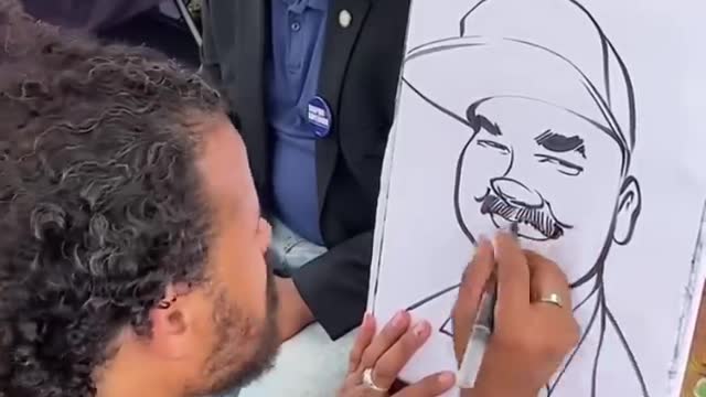 Senator Sharif Street was happy to get drawn by Alani J… but did he like the sketch_