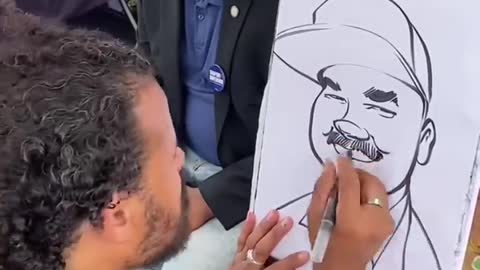 Senator Sharif Street was happy to get drawn by Alani J… but did he like the sketch_