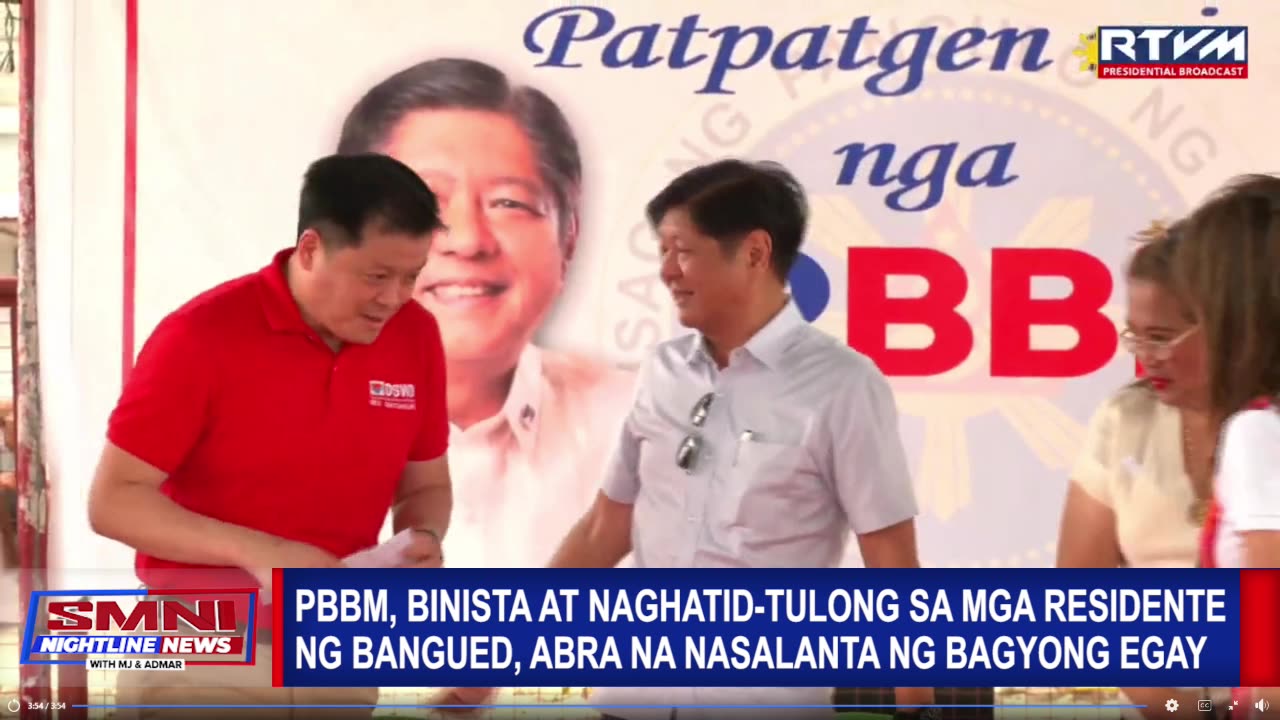 PBBM, binisita ang mga nasalanta ng Bagyong Egay sa Bangued, Abra