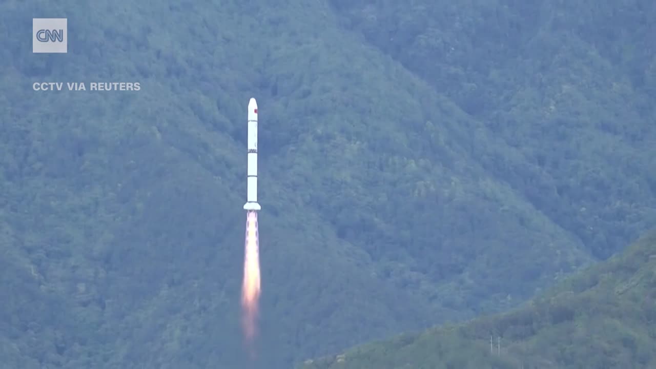 rocket debris seen falling over village after launch