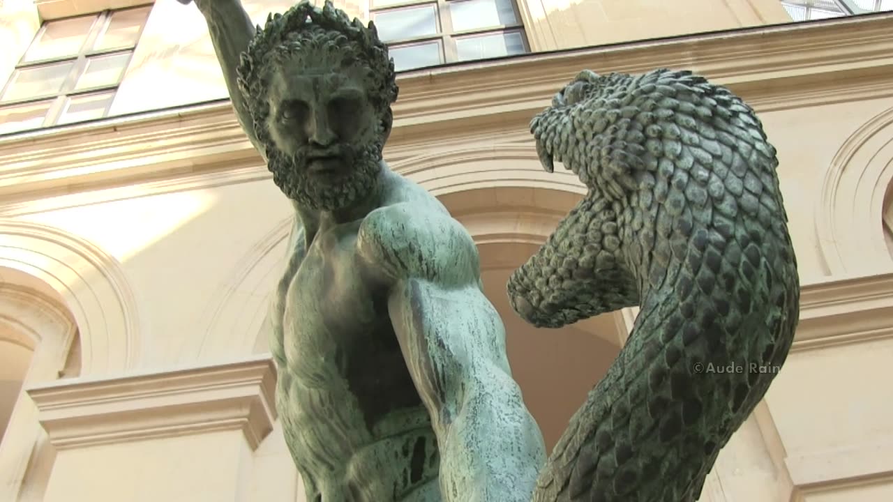 Hercules fighting Acheloos transformed into a snake | Louvre Museum | Paris