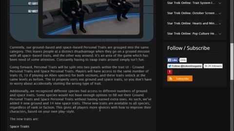 Star Trek Online Trait System