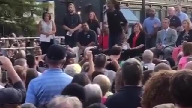 #amazingrace is sung at vigil Sunday evening for shooting attack vic...