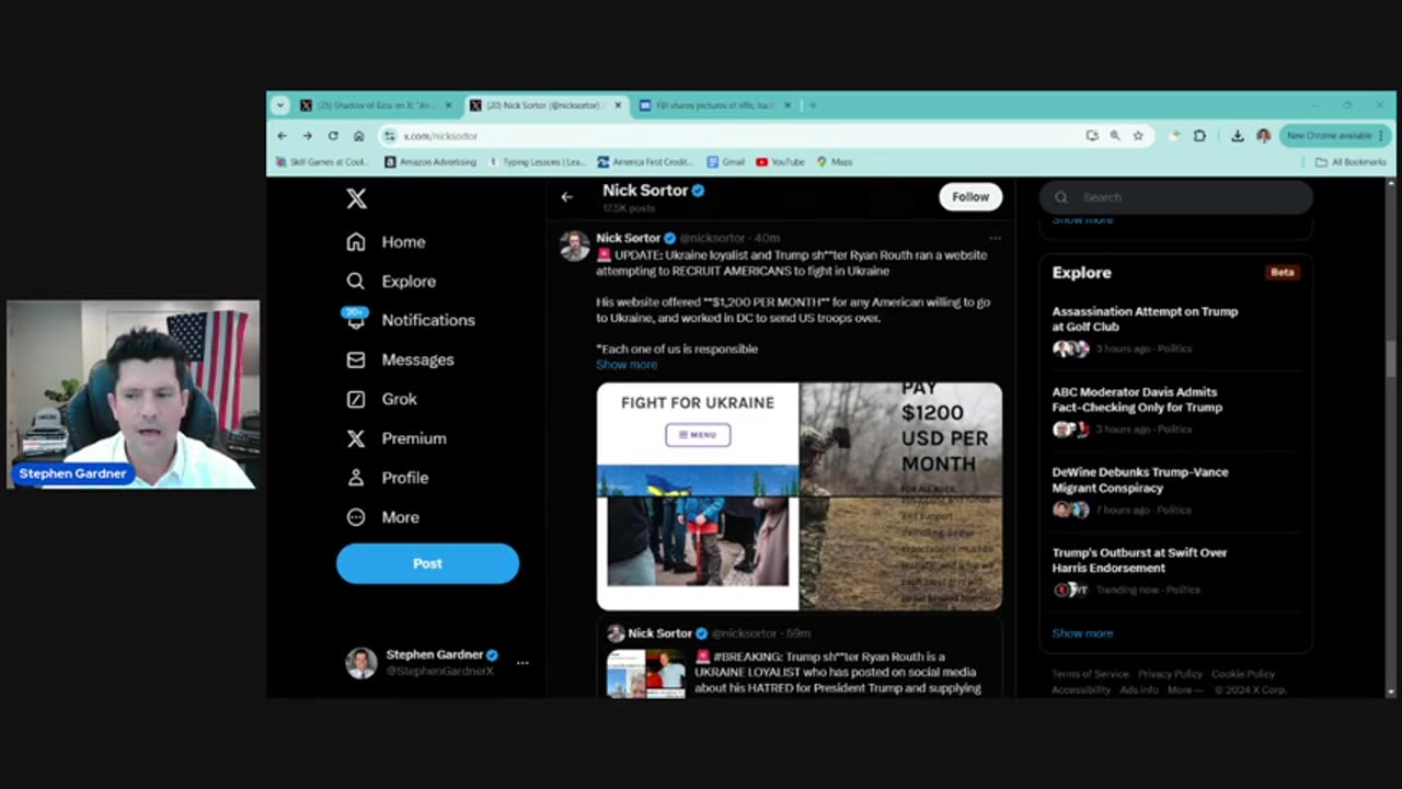 Simple Timeline of 2nd Failed Trump Assassination -Stephen Gardner