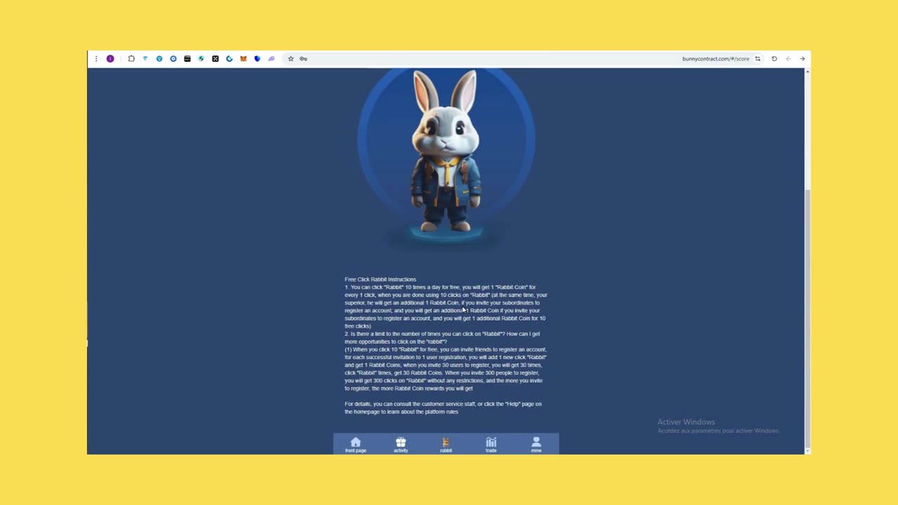 new mining mini app bunny