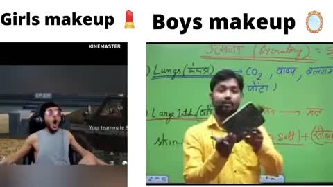 girls vs boys make-up 🤣 #memes ||dank memes @dopedogesh ||Khan sir