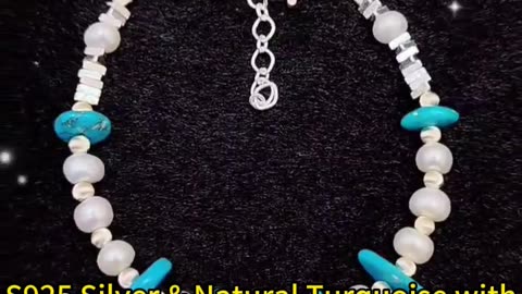 GN-20241115-03 S925 Silver & Natural Turquoise with Pearls High Quality Understated Luxury Niche