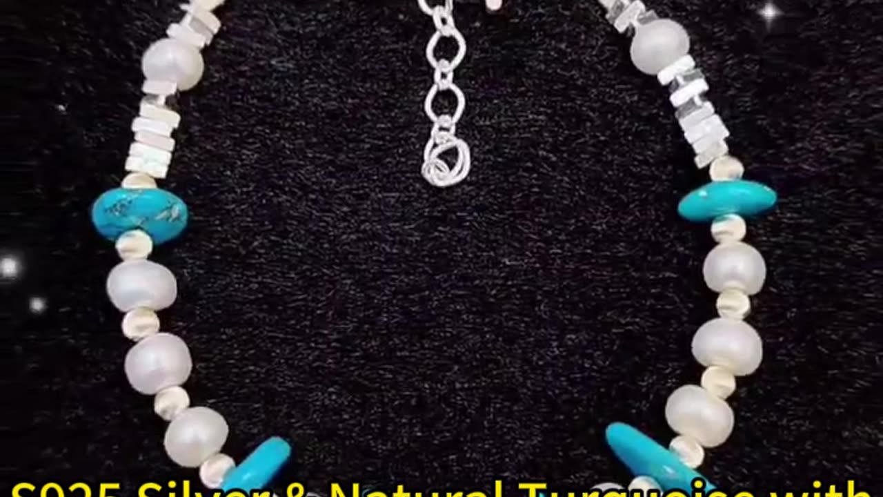 GN-20241115-03 S925 Silver & Natural Turquoise with Pearls High Quality Understated Luxury Niche