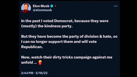 Elon Musk on the Democrats...