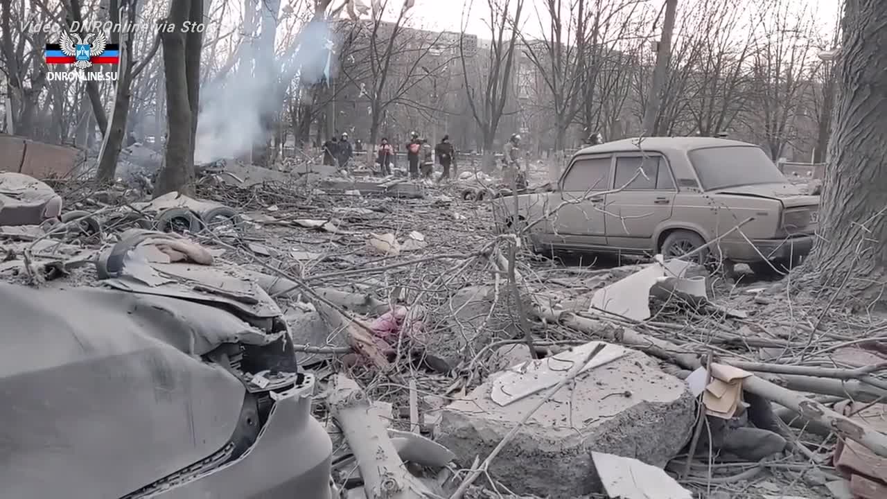 Russian-backed separatists claim Donetsk apartment block shelled by Ukrainian fo