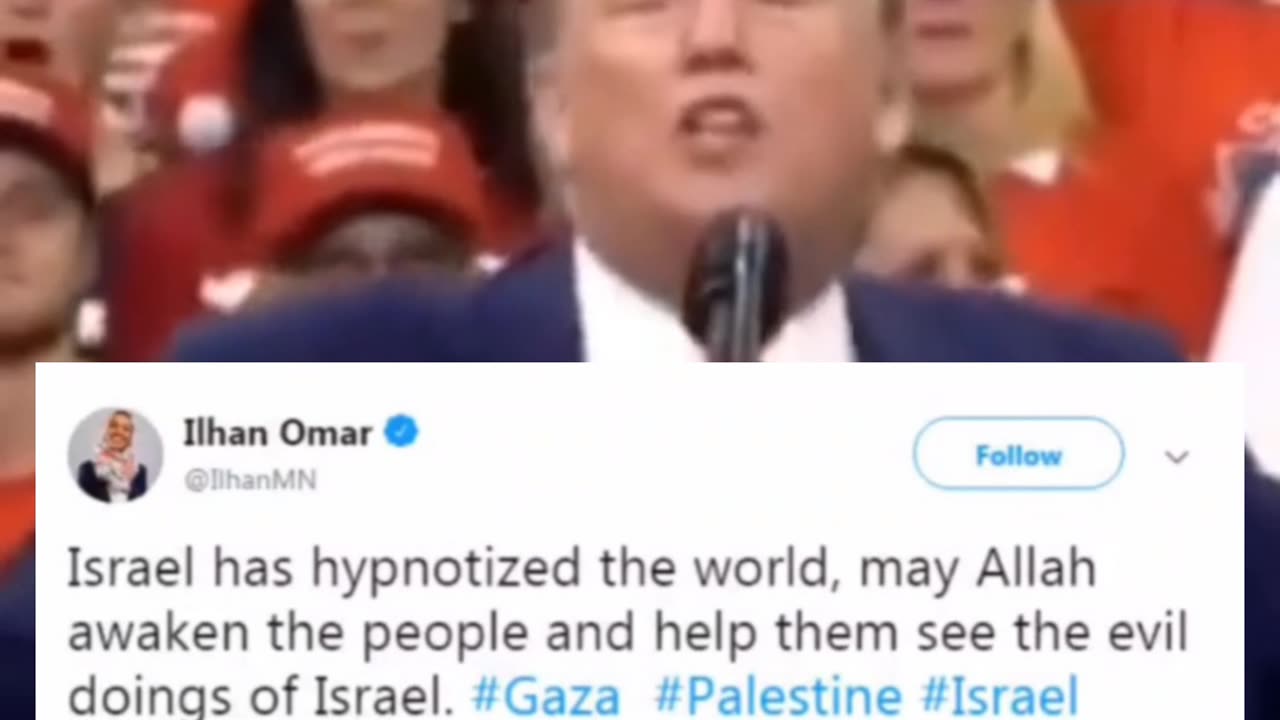 Joseph Martelli jjm7777 Donald Trump was quoting Ilhan Omar tweet about Israel