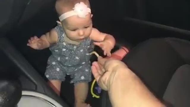 Baby’s tantrum quickly subsides thanks to french fry