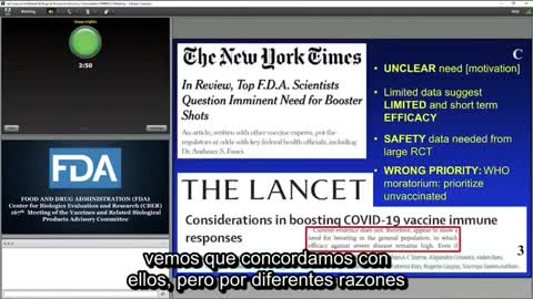 Medicos a la propa FDA: Las vacunas COVID dañan a mas personas que salvan