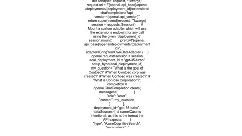 Azure Open AI add your own data 39Unrecognized request argument supplied dataSources39 39type39 39i