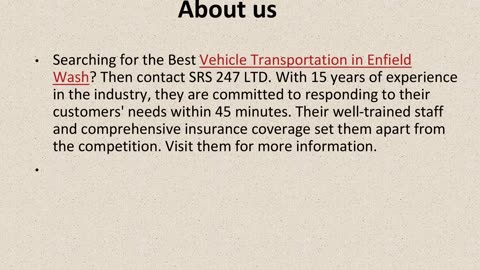 Best Vehicle Transportation in Enfield Wash.