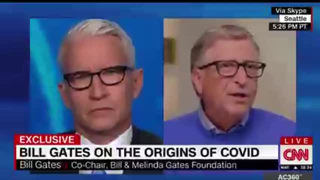 Anderson Cooper and Bill Gates 2021