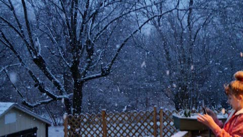 Snowing snow finally COOLEEMEE, NC