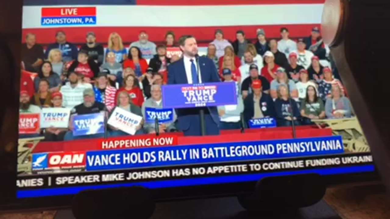 🦅OANN JD Vance holds rally in battleground Pennsylvania Saturday October 12 03:04 pm