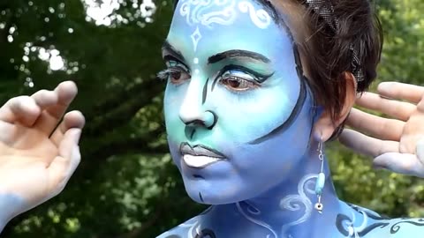 Andy Golub, Body Painting, Columbus Circle, part 2