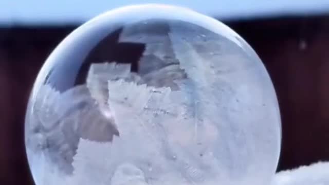 Bubble turning into Ice in snowy season