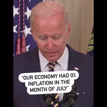 Joe Biden says the inflation rate for July was 0% It was an incredible 8.5% He belongs in a home