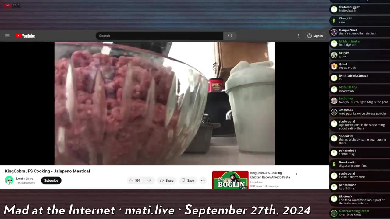 jalapeno meatlof w/ Cobbs - Mad at the Internet (September 27, 2024)