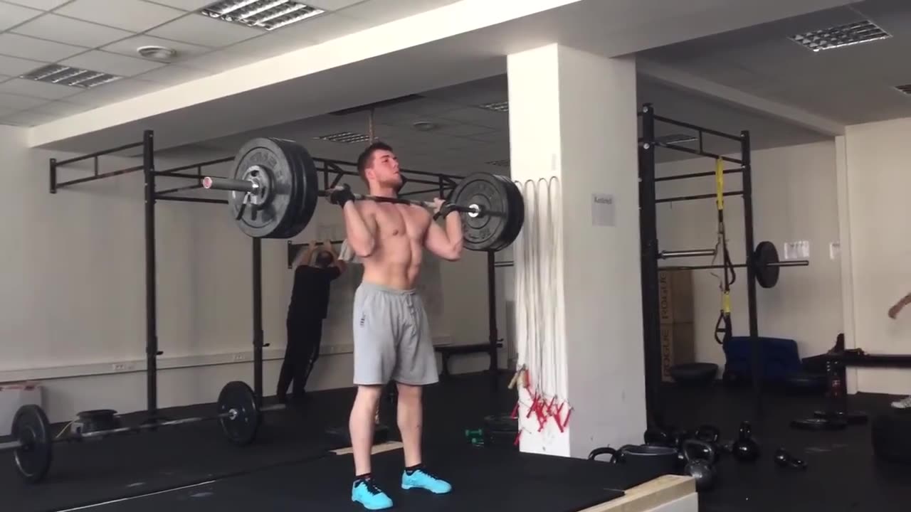 Muscle Power Clean and Press 1 rep 95kg-209lb