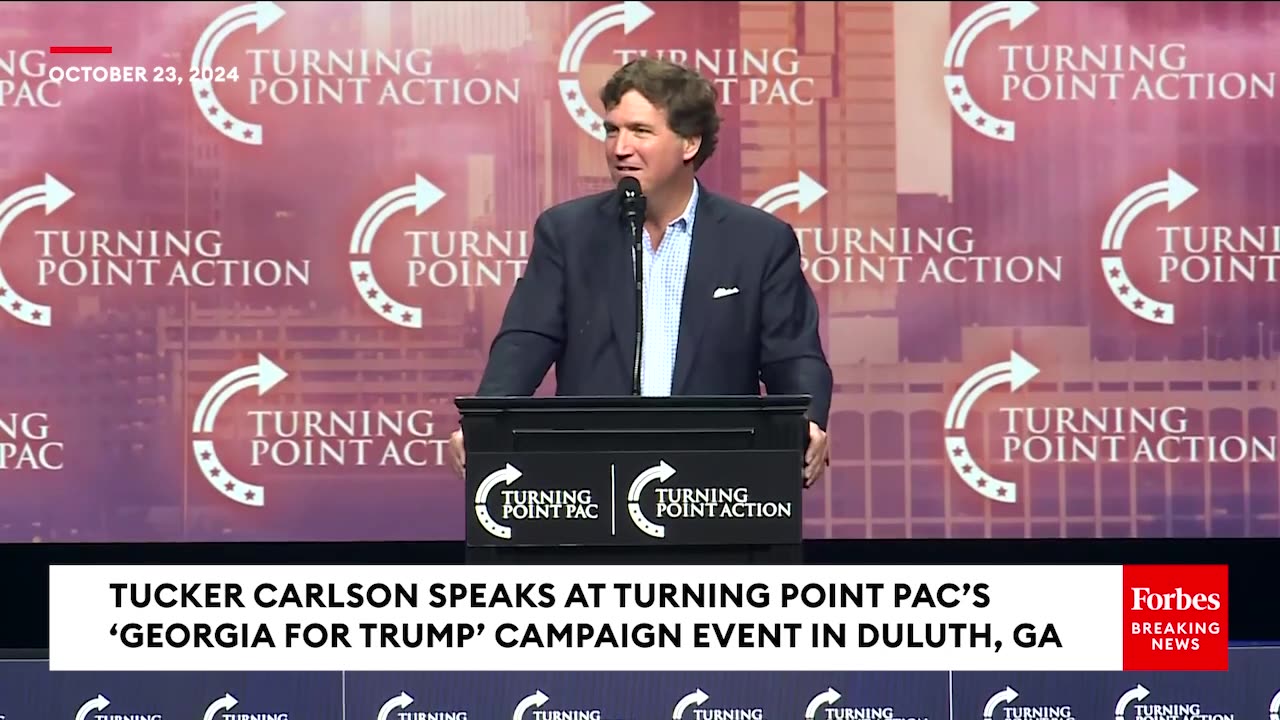 Tucker Carlson Goes Absolutely Nuclear On Kamala Harris, Tim Walz, And More At Georgia Trump Event