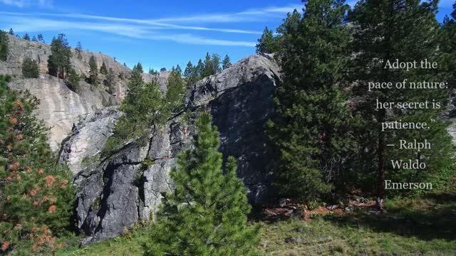 Peace of mind; relax in nature with shots from a drone