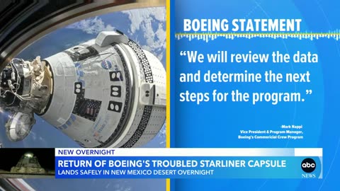 NASA sends Starliner back to earth without astronauts